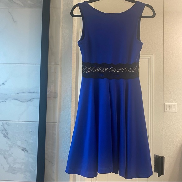 Royal Blue/Black Lace Dress - Picture 2 of 2